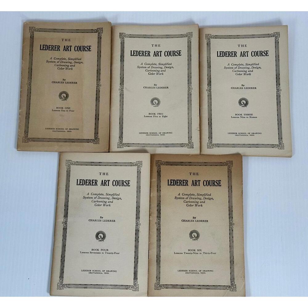 The Lederer Art Course by Charles Lederer Published 1920 Book #1 #2 #3 #4 & #6